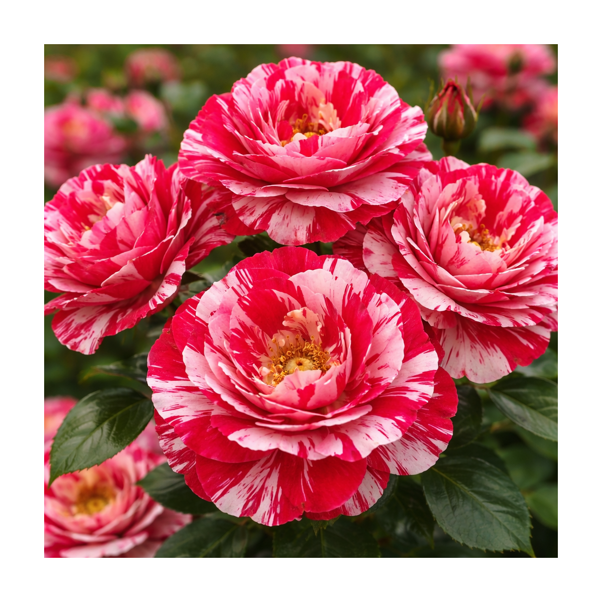 Rosier buisson ‘Scentimental’ – Rose rouge et blanc panaché parfumée à Bouc-Bel-Air, Marseille, Aix-en-Provence | Pépinière Faur
