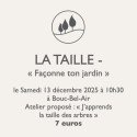 Atelier jardinage - La Taille