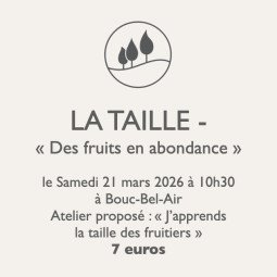 Atelier jardinage LA TAILLE – Taille des fruitiers à Bouc-Bel-Air | Pépinière Faure