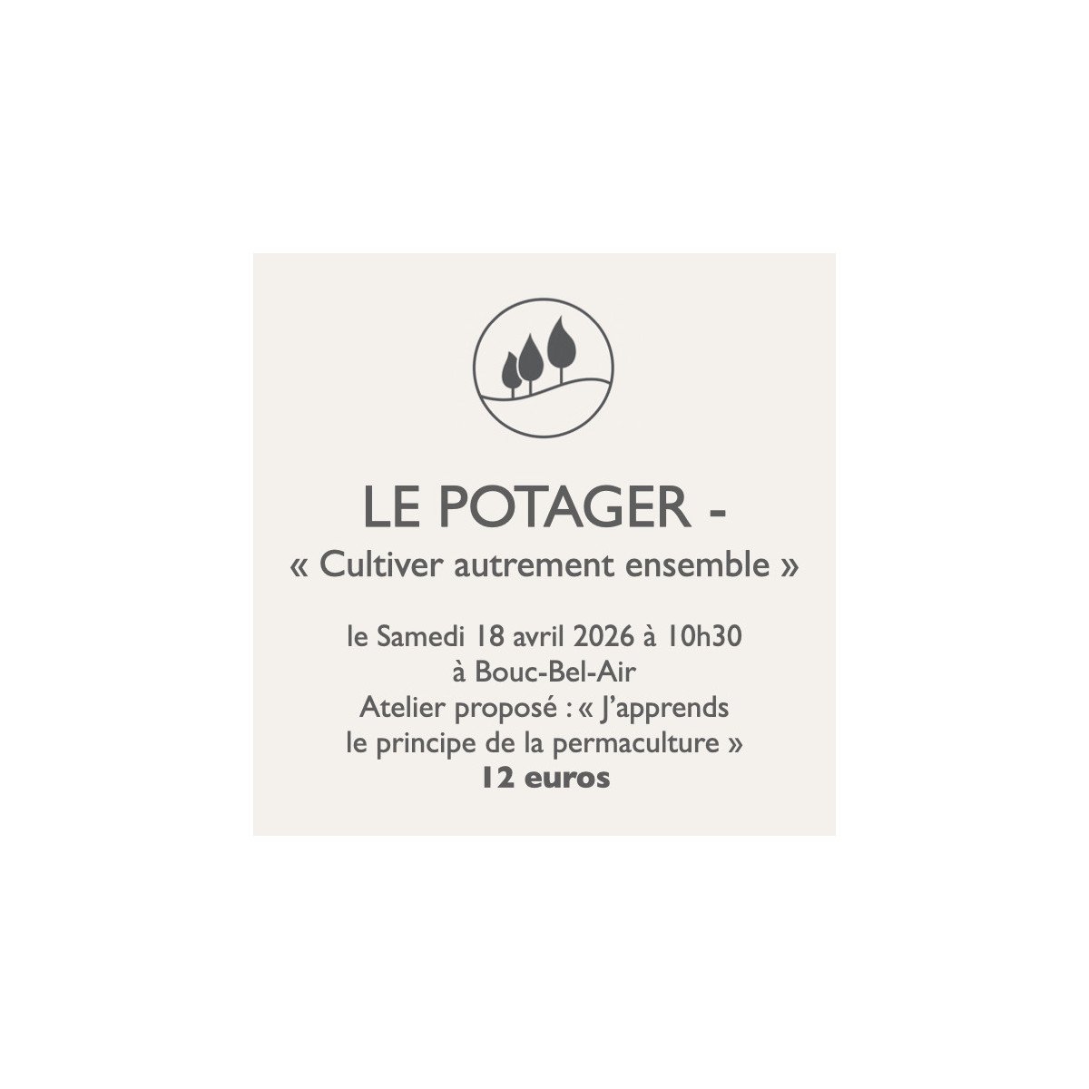 Atelier jardinage - Le Potager